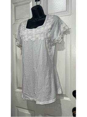 Women's Mono Reno White Short Sleeve Tee M
